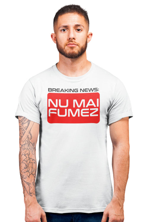 Tricou Nu mai fumez Alb