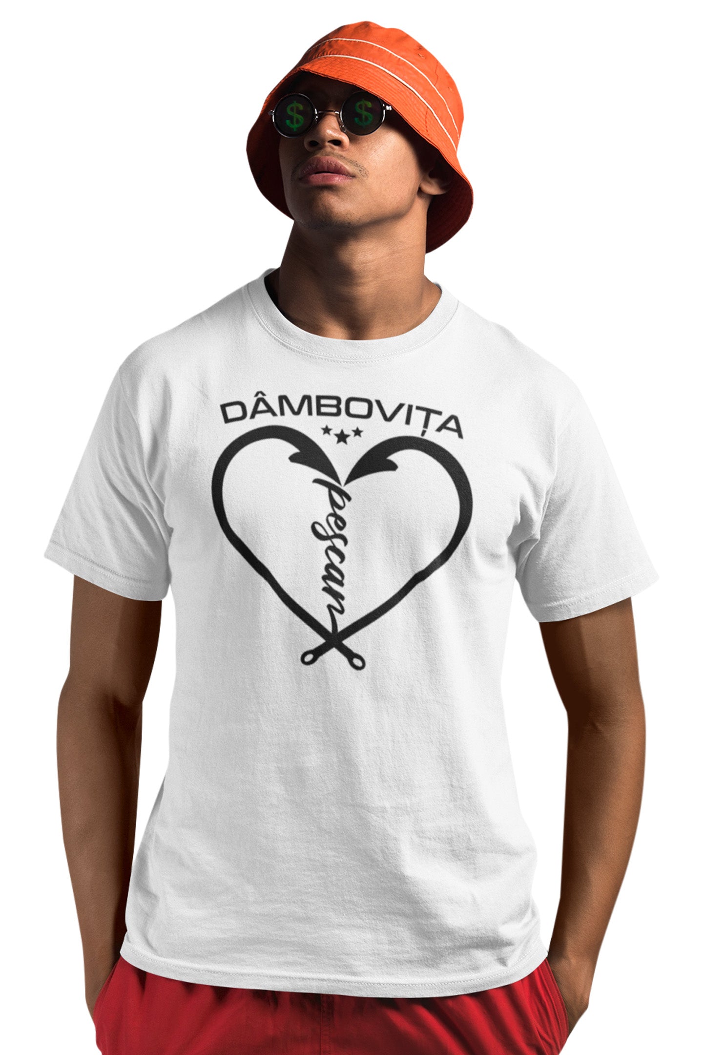 Tricou Pescar Dâmbovița Alb