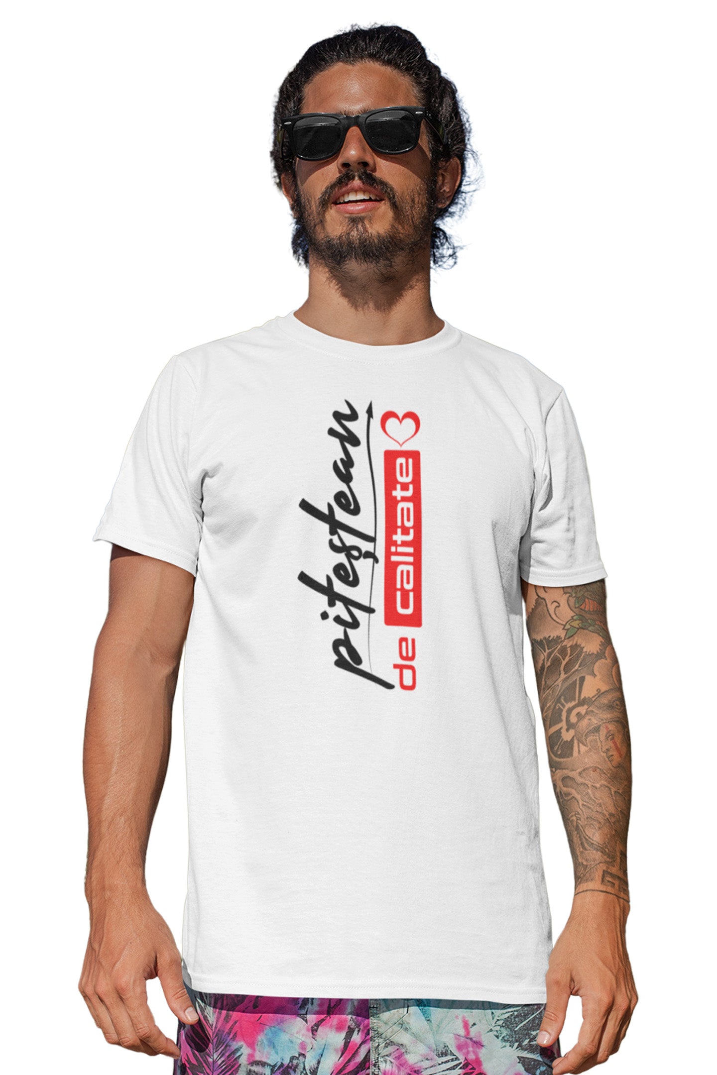 Tricou Piteștean Alb