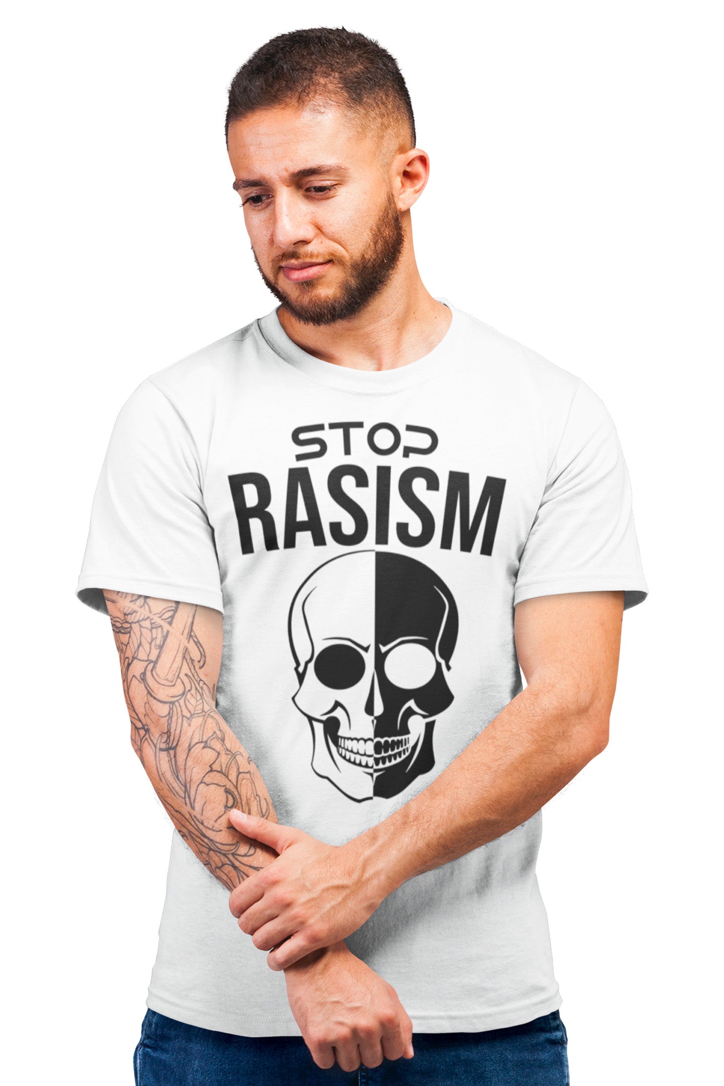 Tricou Rasism Alb