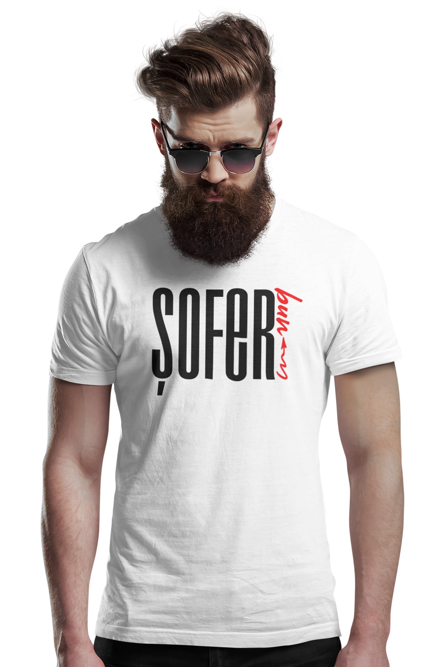 Tricou Șofer Bun Alb