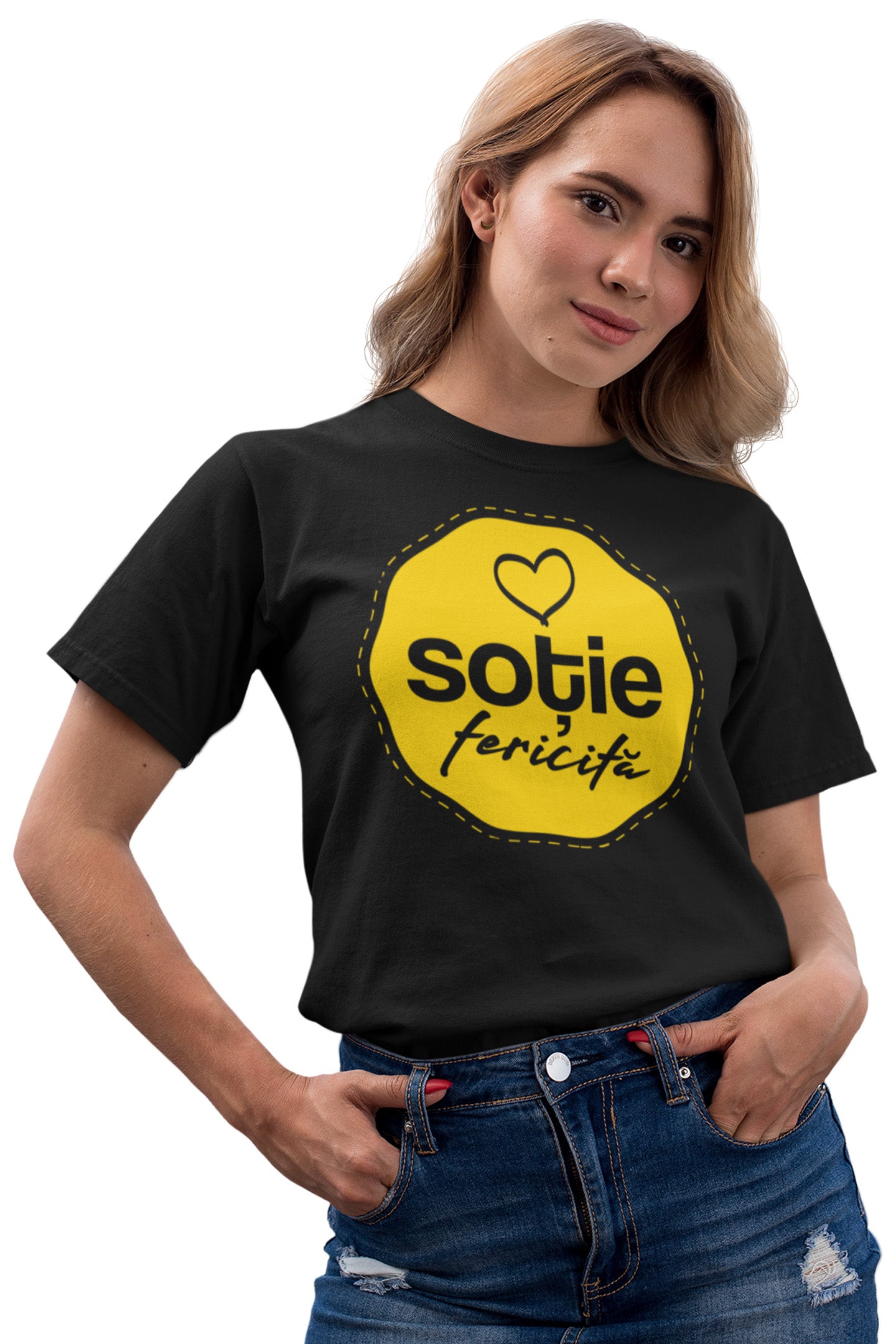 Tricou Soție Fericită Negru