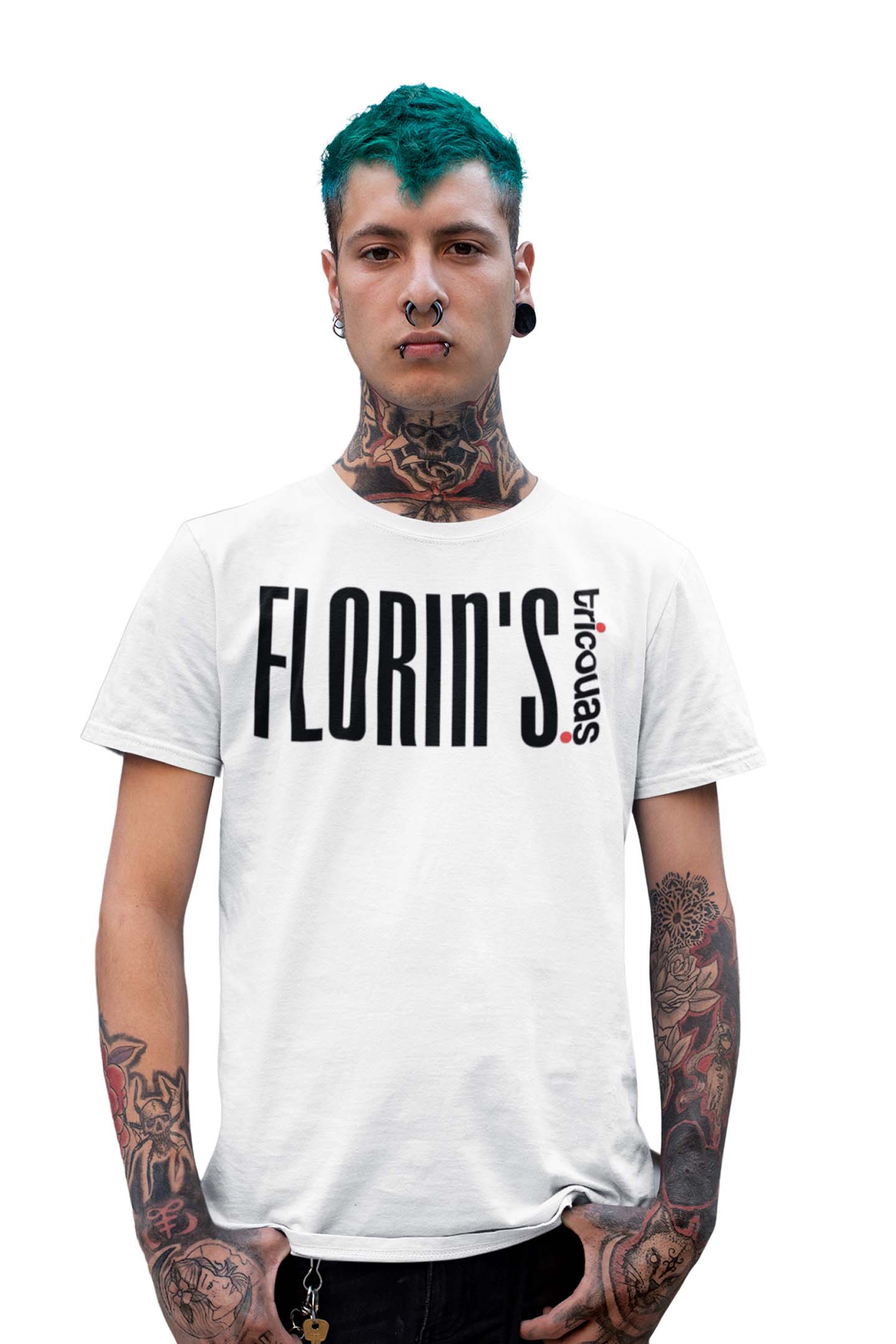 Tricou Florin - Alb