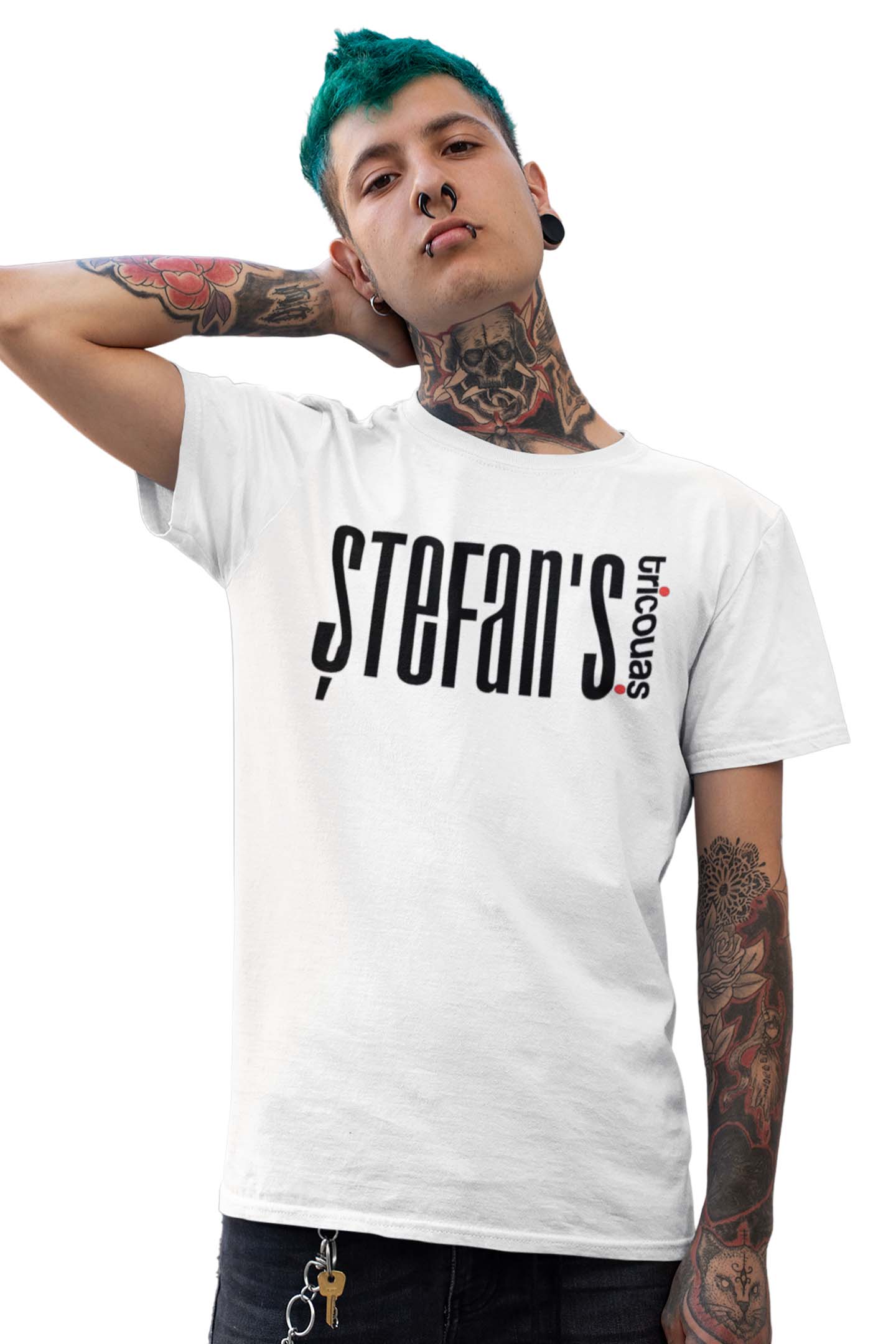 Tricou Ștefan - Alb