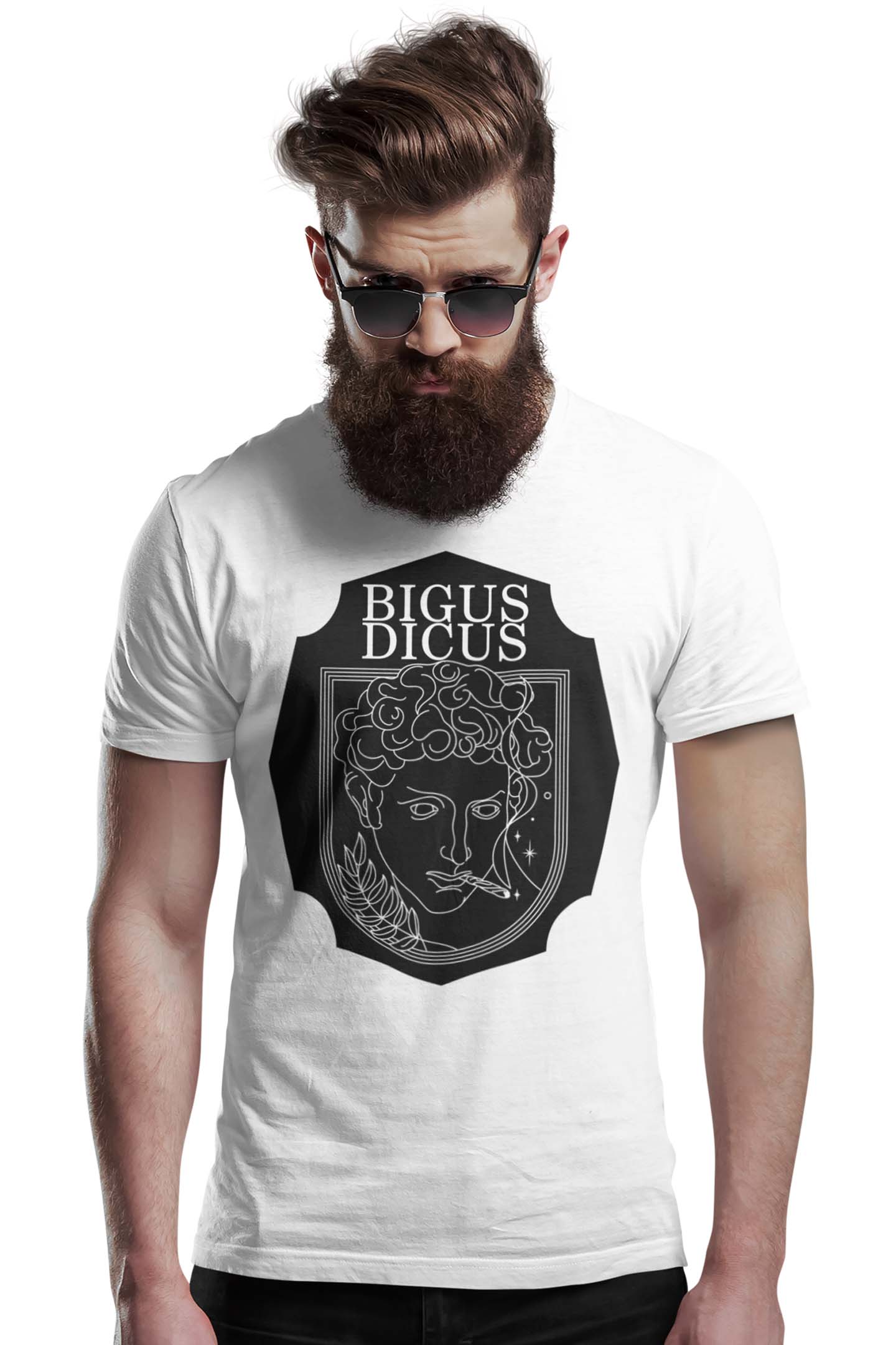 Tricou Bigus Dicus - Alb