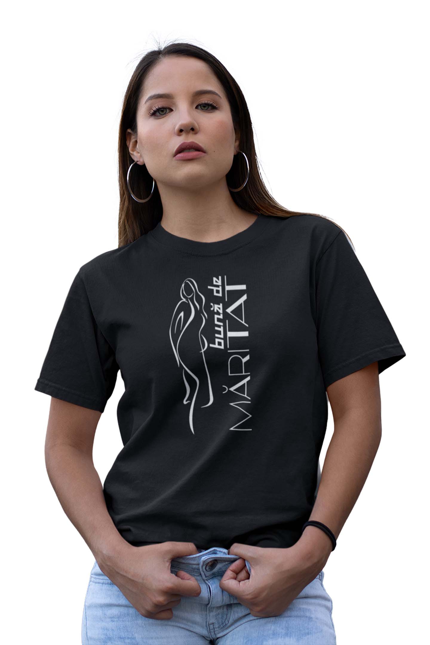 Tricou Bună de măritat - Negru