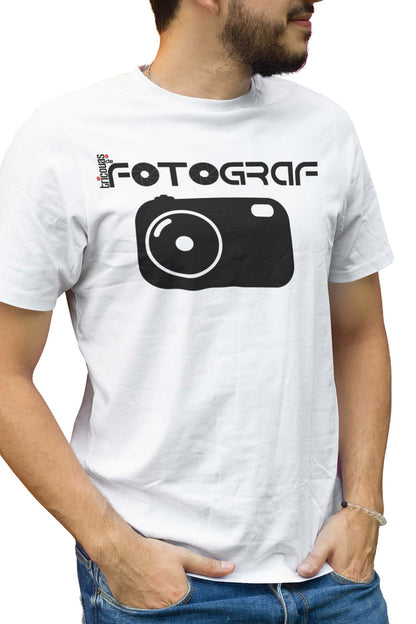 Tricou Fotograf - Alb