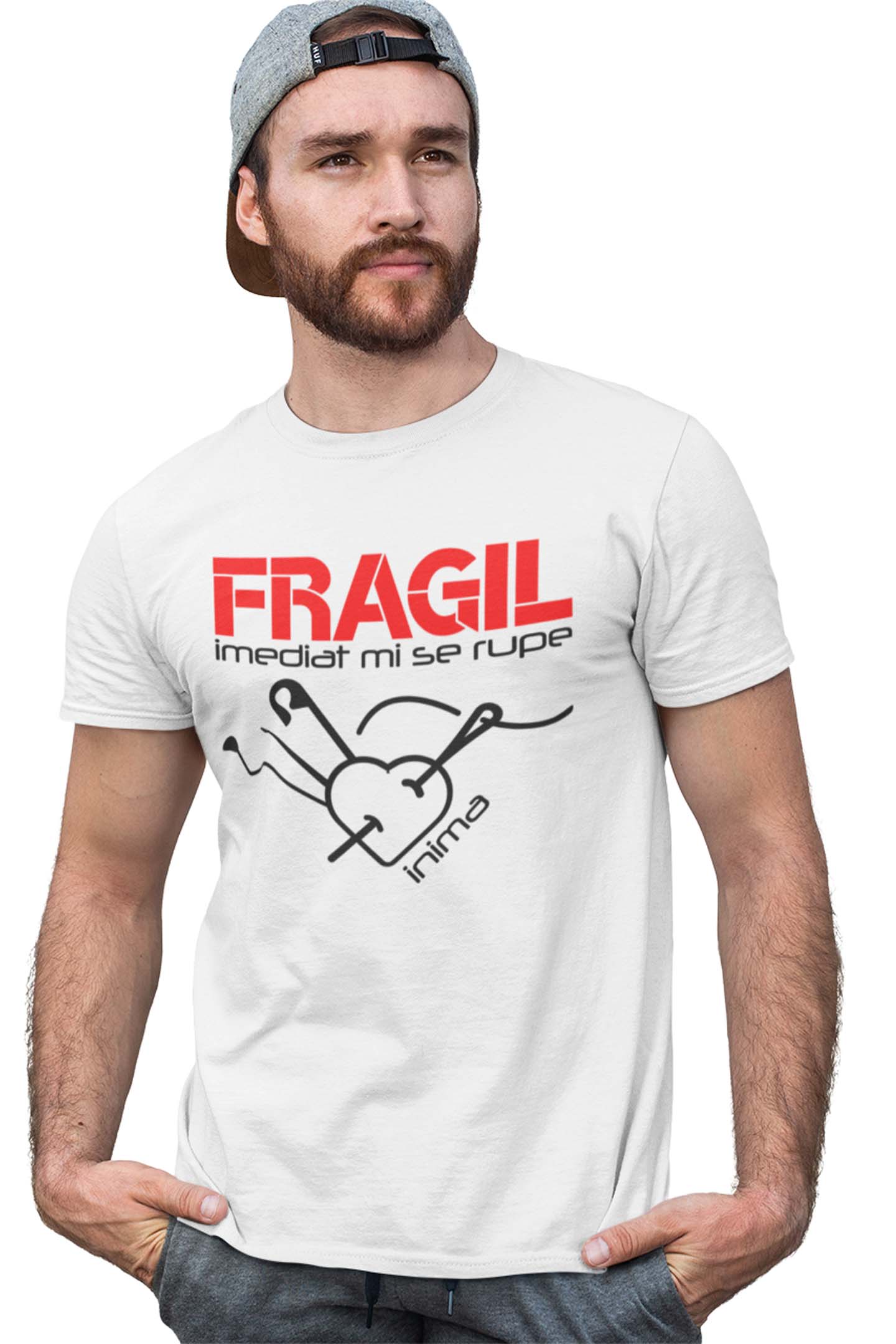 Tricou Fragil - Alb