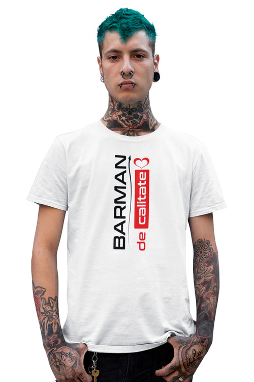 Tricou Barman Alb