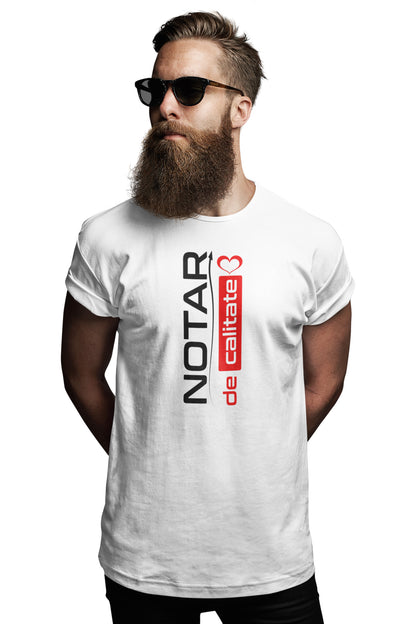 Tricou Notar Alb