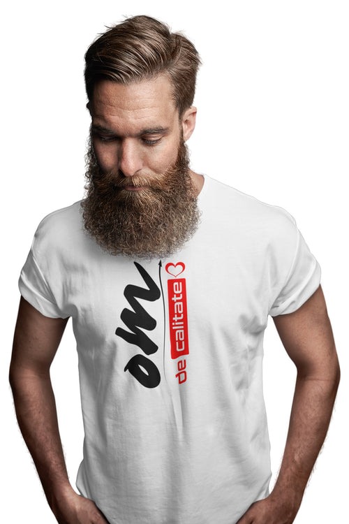 Tricou Om de Calitate Alb