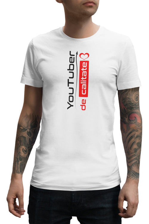 Tricou YouTuber Alb