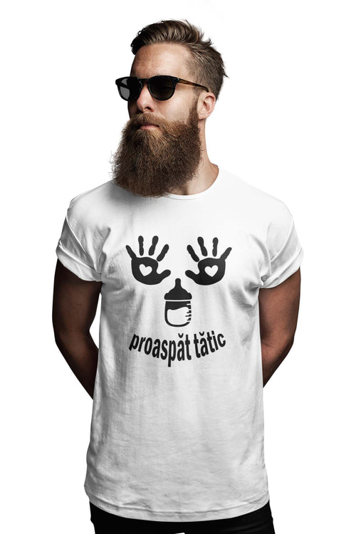 Tricou Proaspăt Tătic - Alb