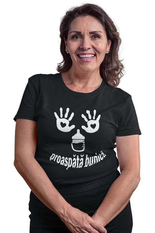 Tricou Proaspătă Bunică - Negru