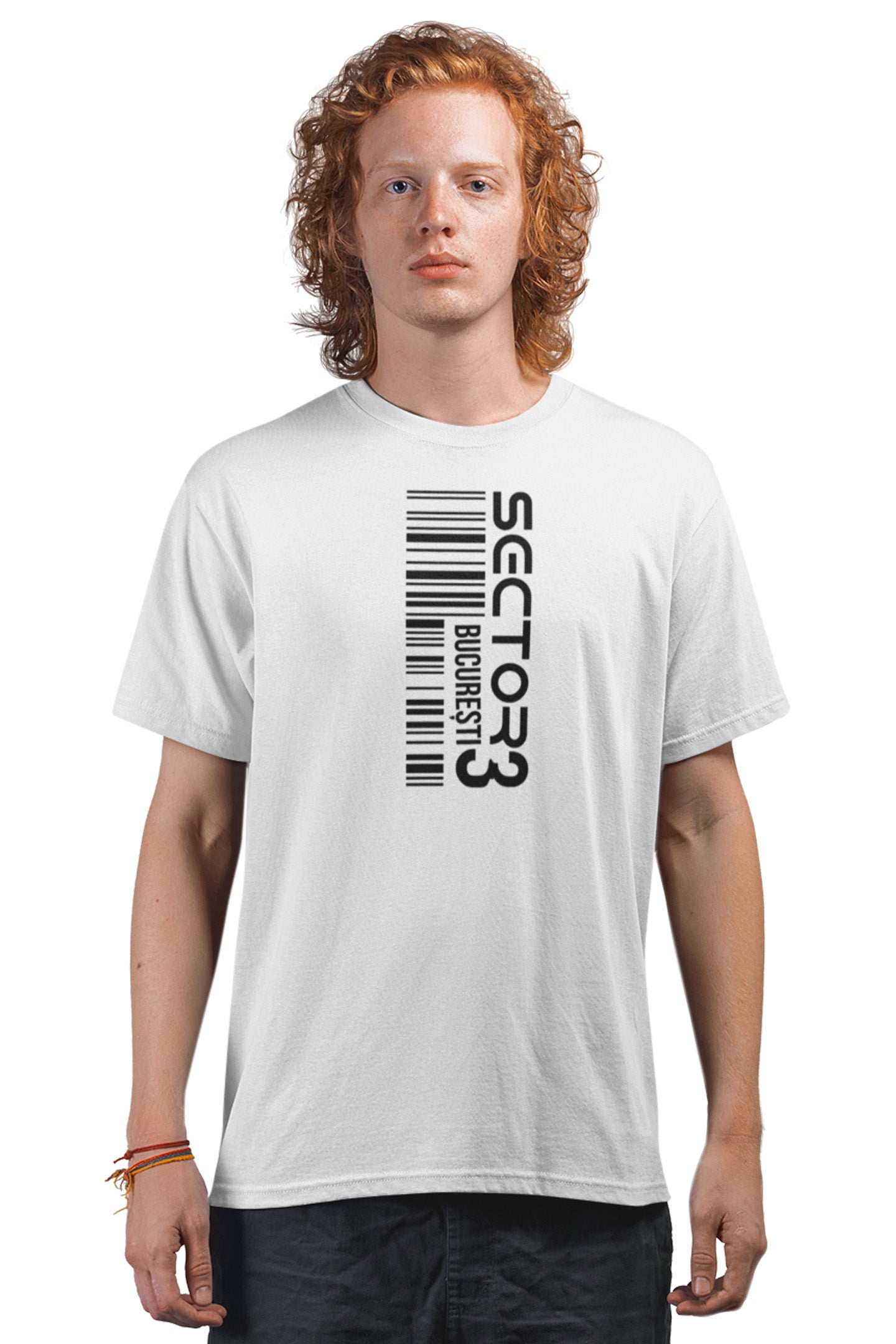 Tricou Sector 3 București Alb