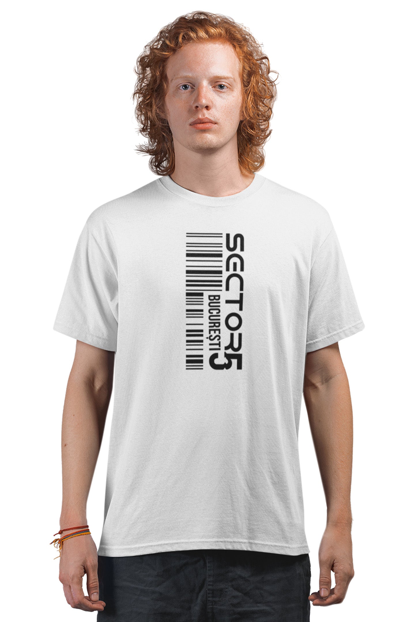 Tricou Sector 5 București Alb