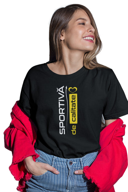 Tricou Sportivă Negru