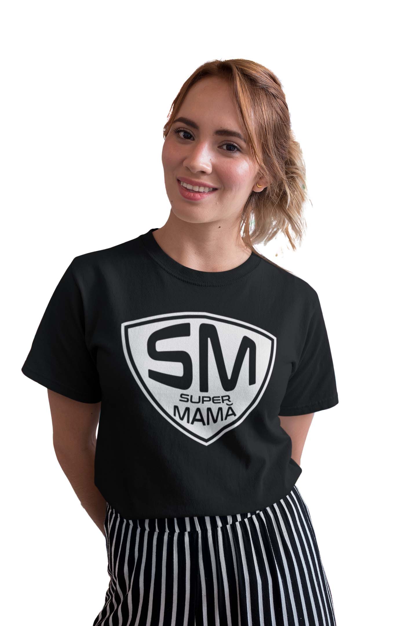 Tricou Super Mamă - Negru