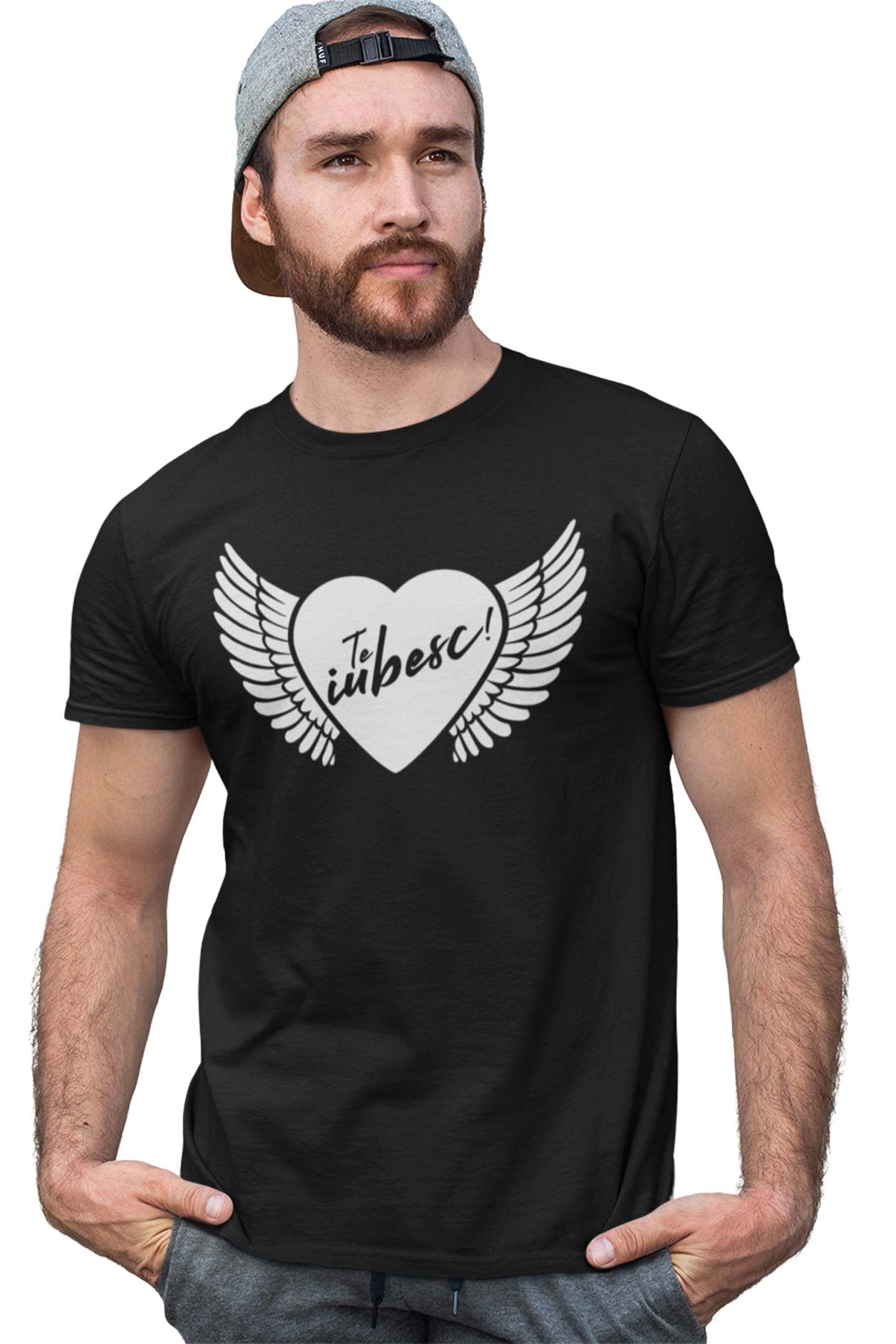 Tricou Te Iubesc - Negru