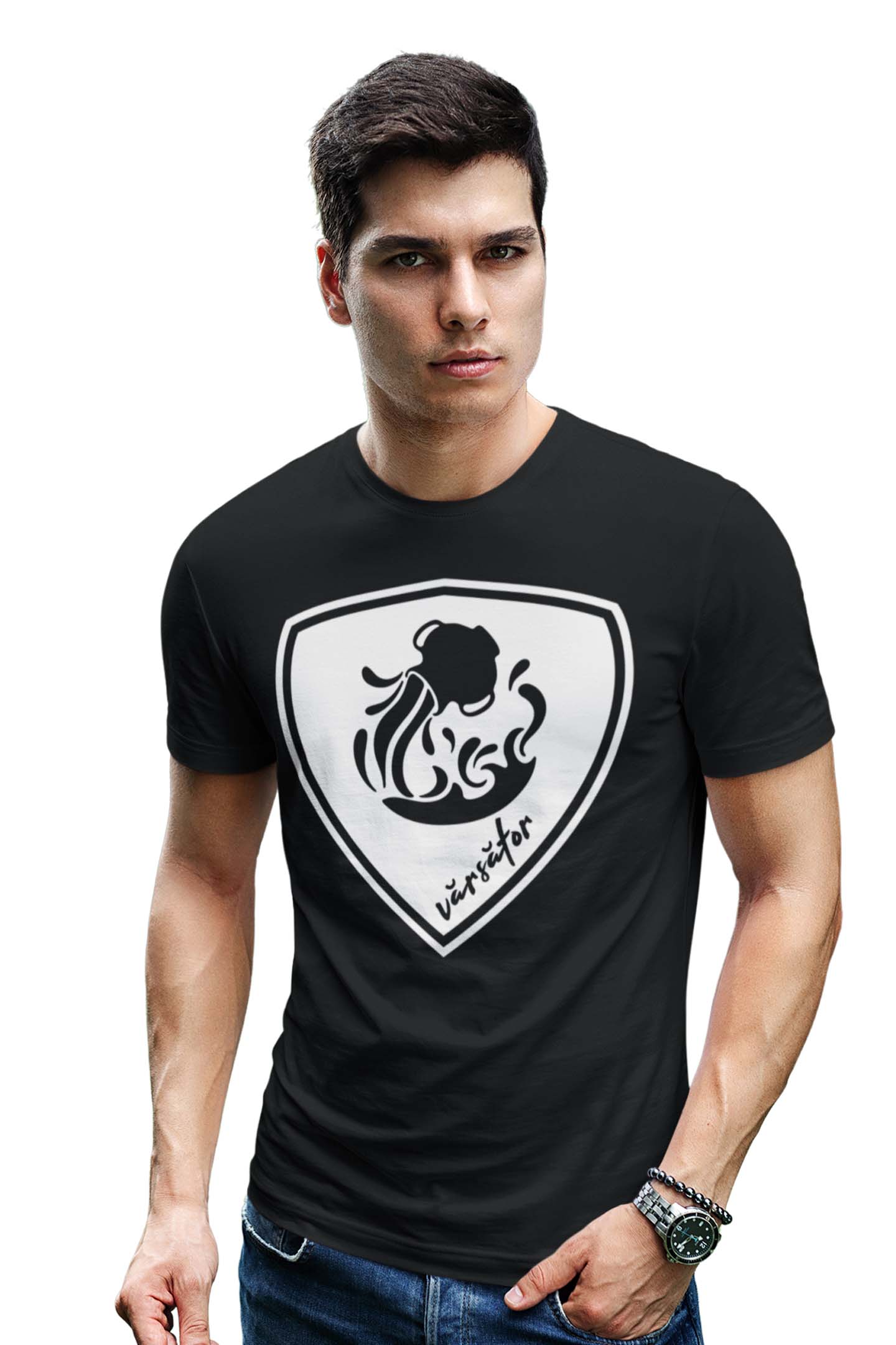 Tricou Zodia Vărsător - Negru